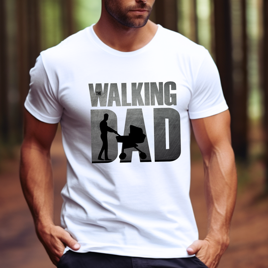 Solid White The Walking Dad T-Shirt