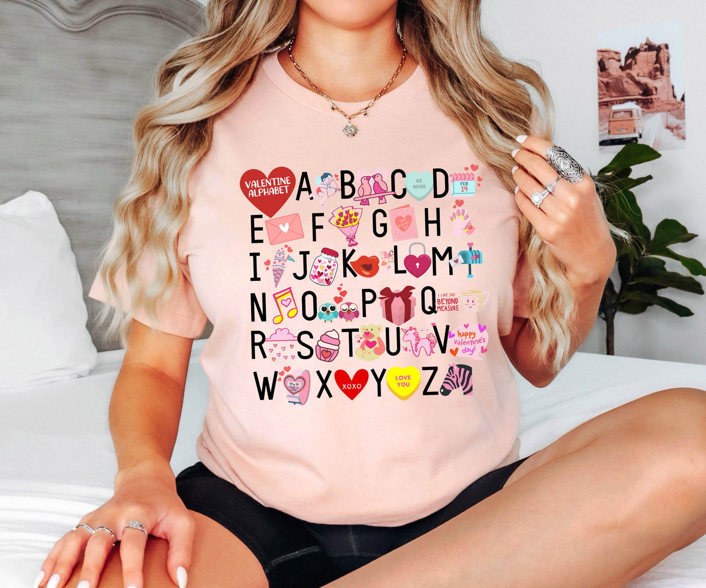 Valentine Alphabet Tee