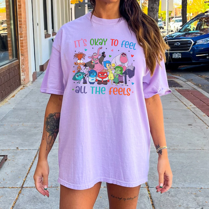 Disney's Themed Inside Out Feel all the Feels T-Shirt