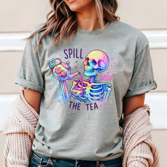 Spill the Tea Pastel Skull T-Shirt