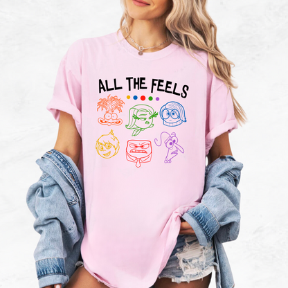 Disney's Themed Inside Out "Feel all the Feels" T-Shirt