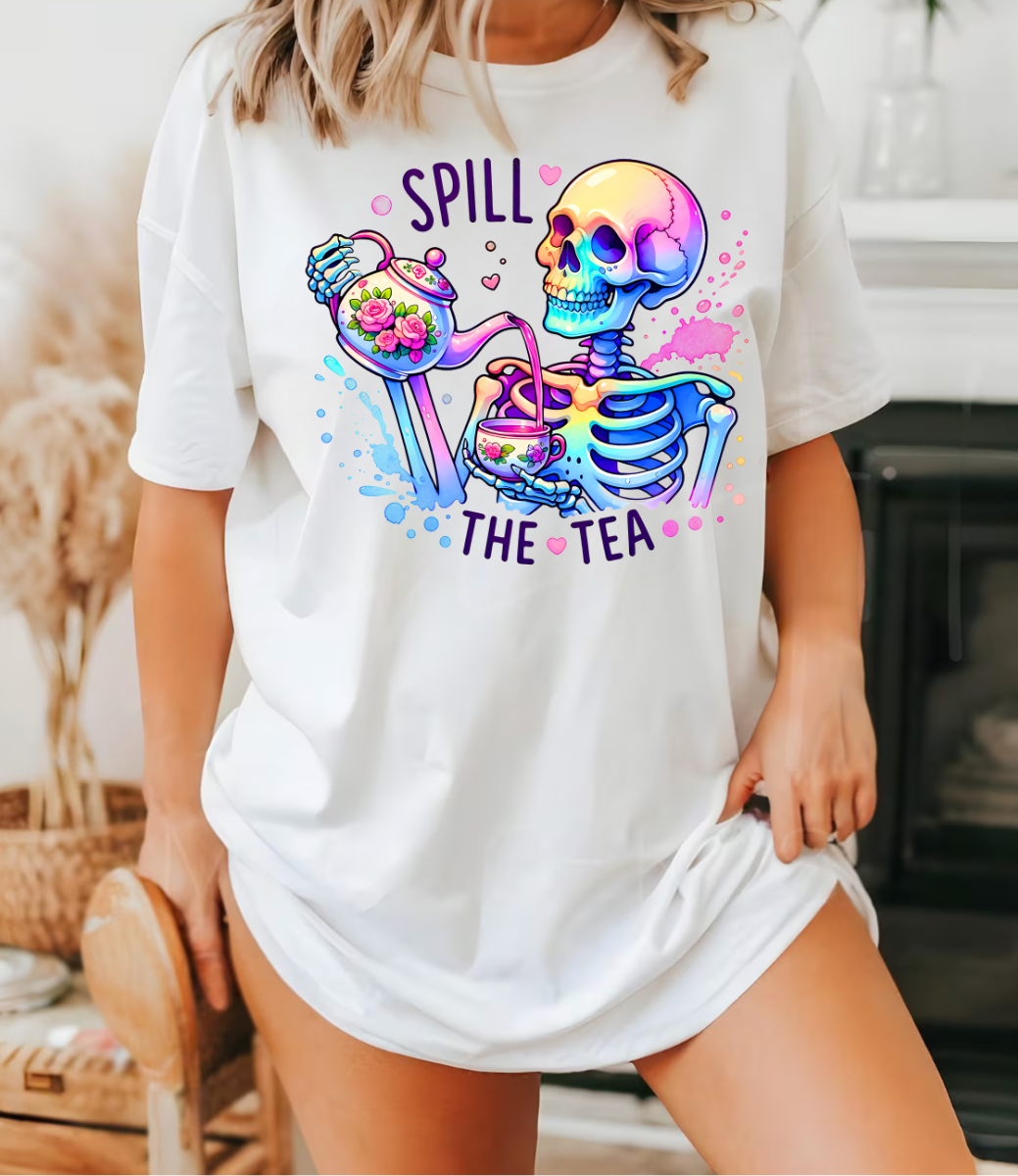 Spill the Tea Pastel Skull T-Shirt