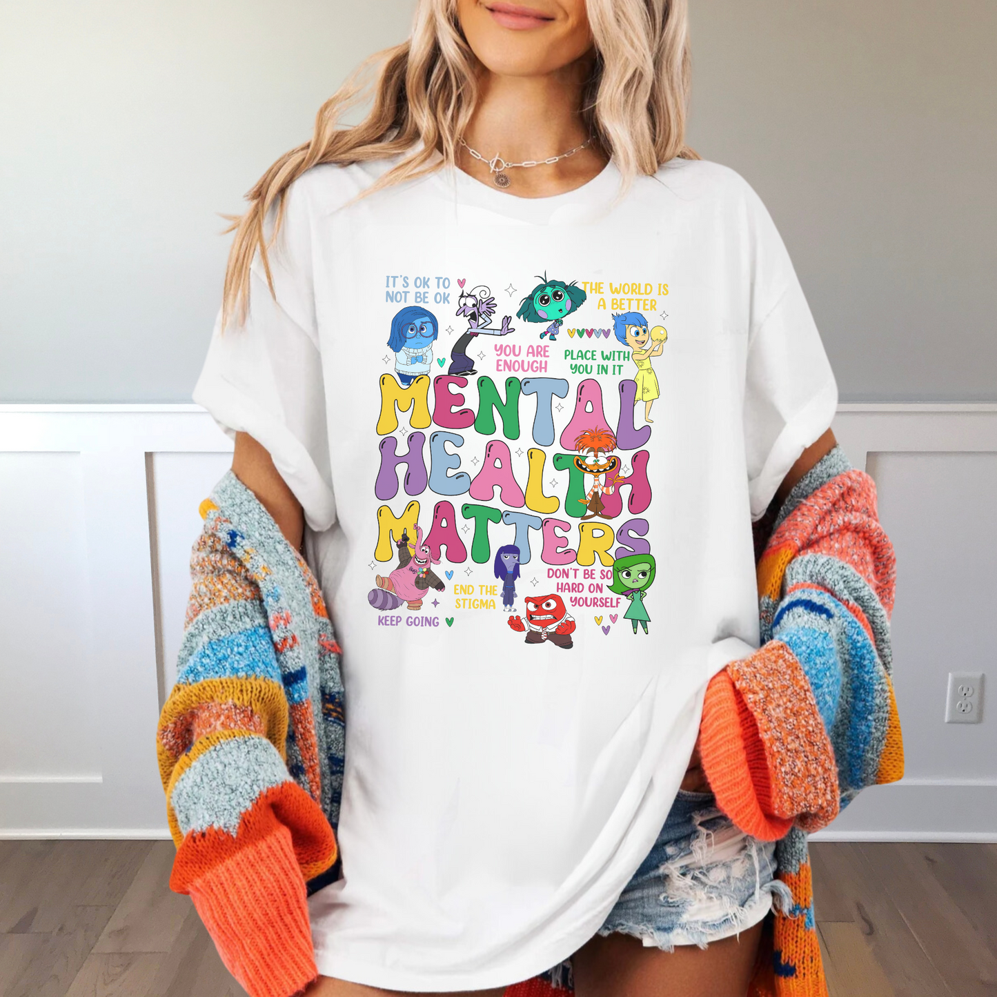 Disney's Themed Inside Out "Mental Health Matters" T-Shirt