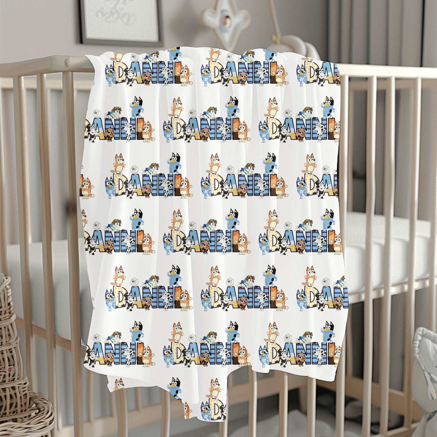 Personalized Cartoon Name Blanket
