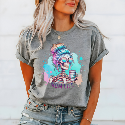 Mom Life Pastel Skull T-Shirt