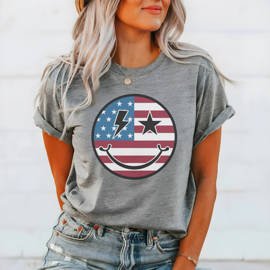 4th of July Smiley Face Shirt