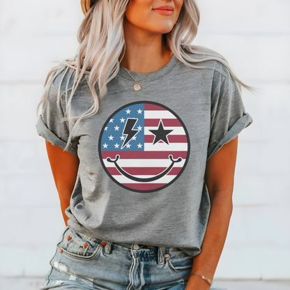 4th of July Smiley Face Shirt