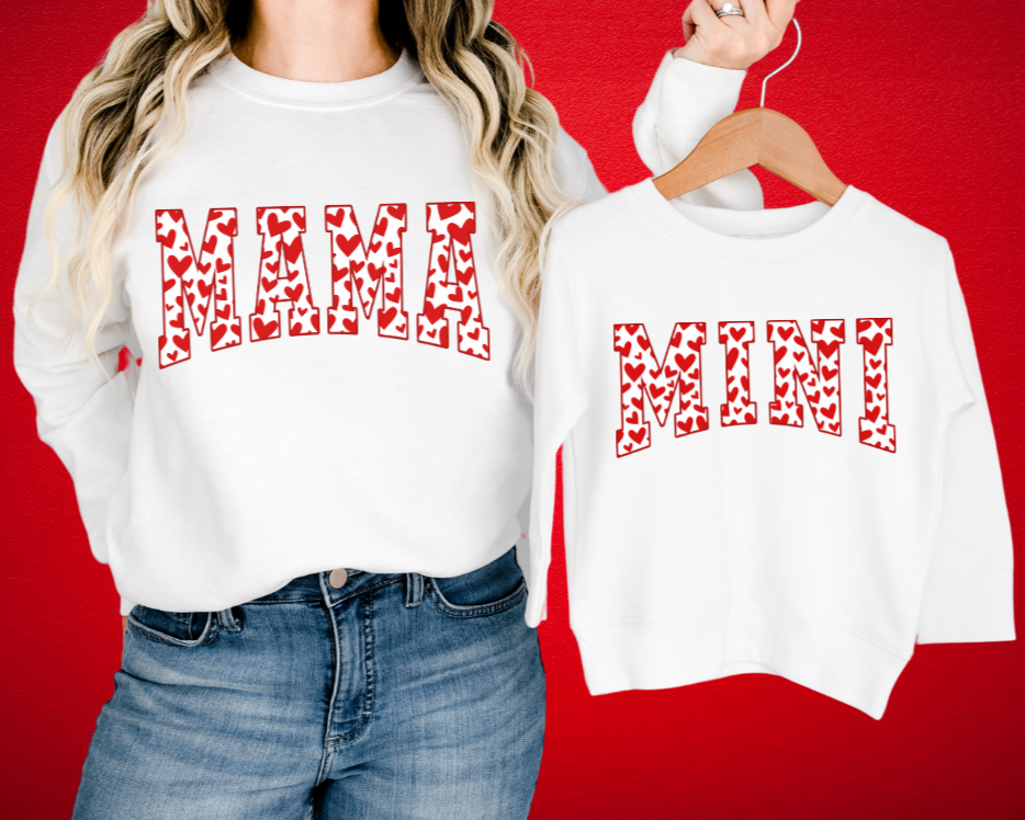 Mama & Mini Valentine's Matching Sweatshirts