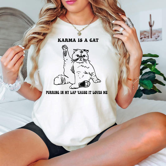 Taylor Swift Inspired "Karma Is a Cat" T-Shirt