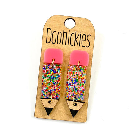 2" Pencil Acrylic Dangles