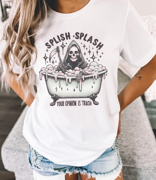 Solid White "Splish Splash" T-Shirt