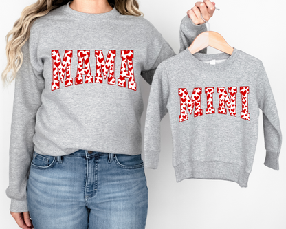 Mama & Mini Valentine's Matching Sweatshirts