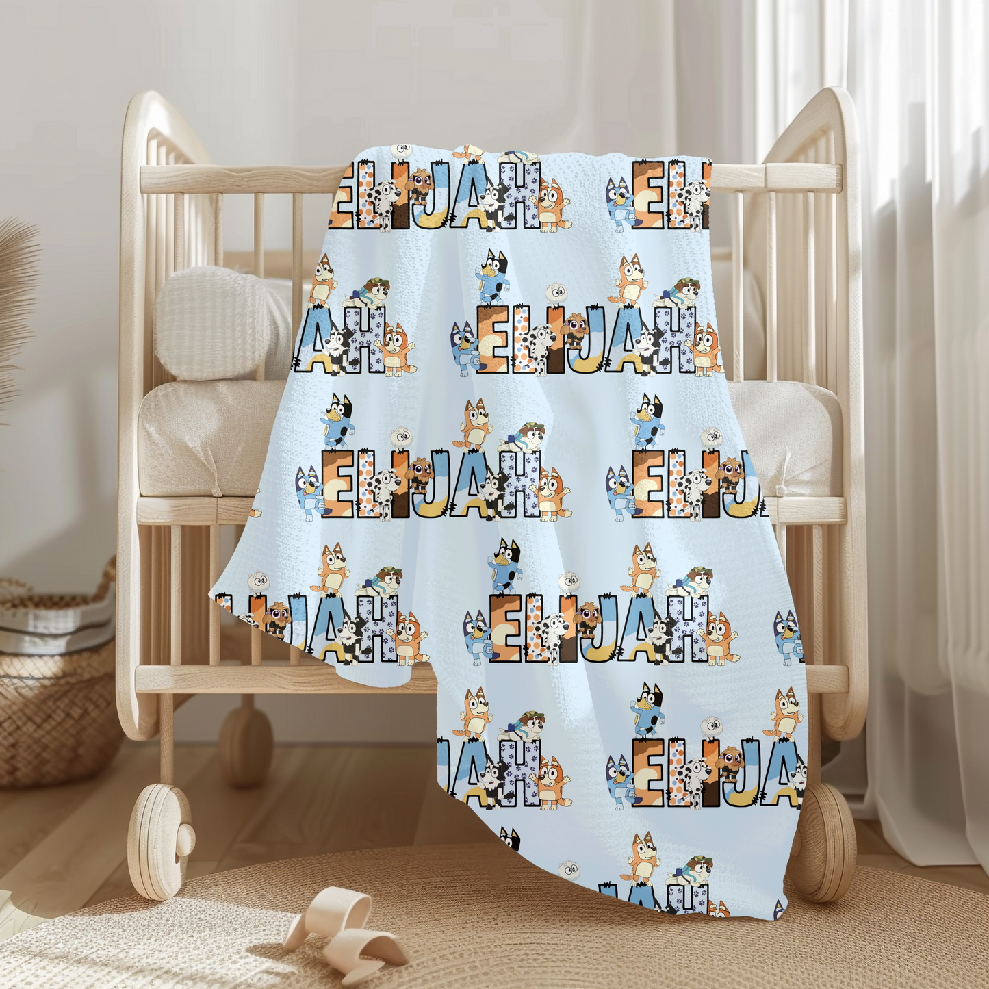 Personalized Cartoon Name Blanket