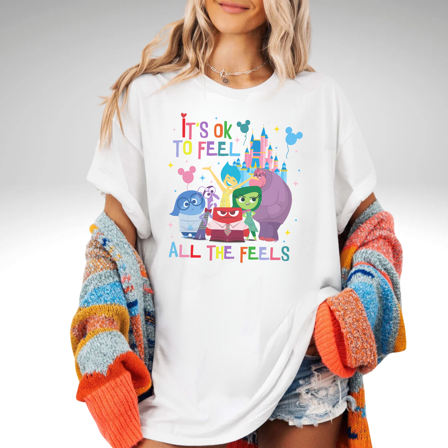 Disney's Themed Inside Out "Feel all the Feels" T-Shirt