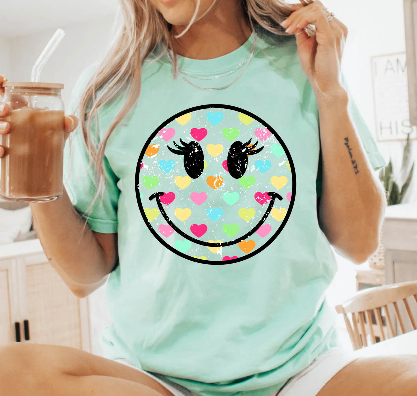 Hearts Aflutter Smiley Tee