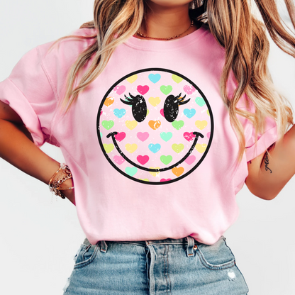 Hearts Aflutter Smiley Tee