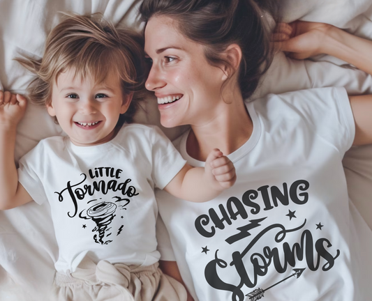 Chasing Storms, Little Tornado, Mommy and Me Matching Set