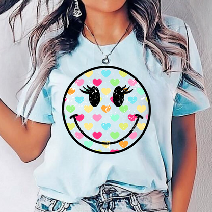 Hearts Aflutter Smiley Tee