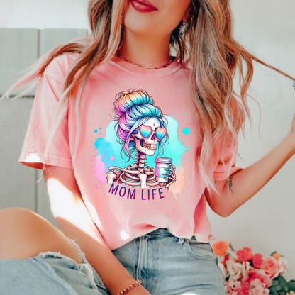 Mom Life Pastel Skull T-Shirt