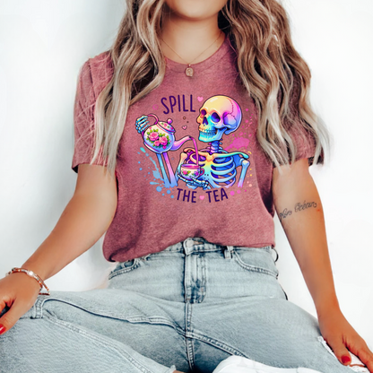 Spill the Tea Pastel Skull T-Shirt