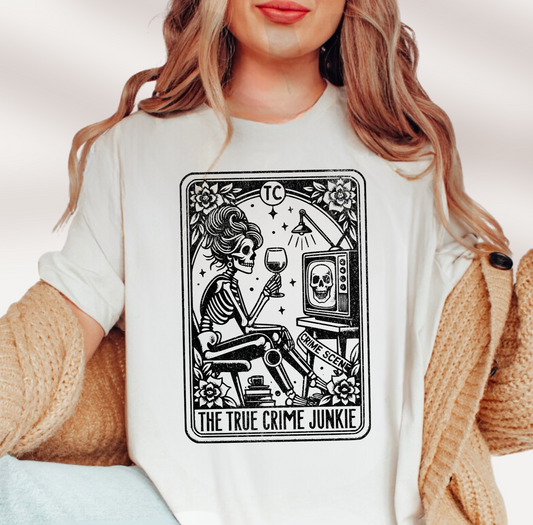 The True Crime Junkie Tarot Card T-Shirt