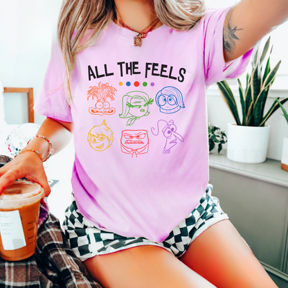 Disney's Themed Inside Out "Feel all the Feels" T-Shirt