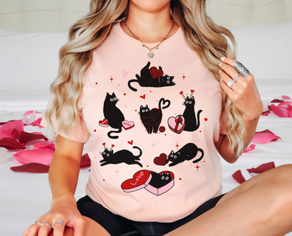 Purrfectly Playful – Valentine's Cat Tee