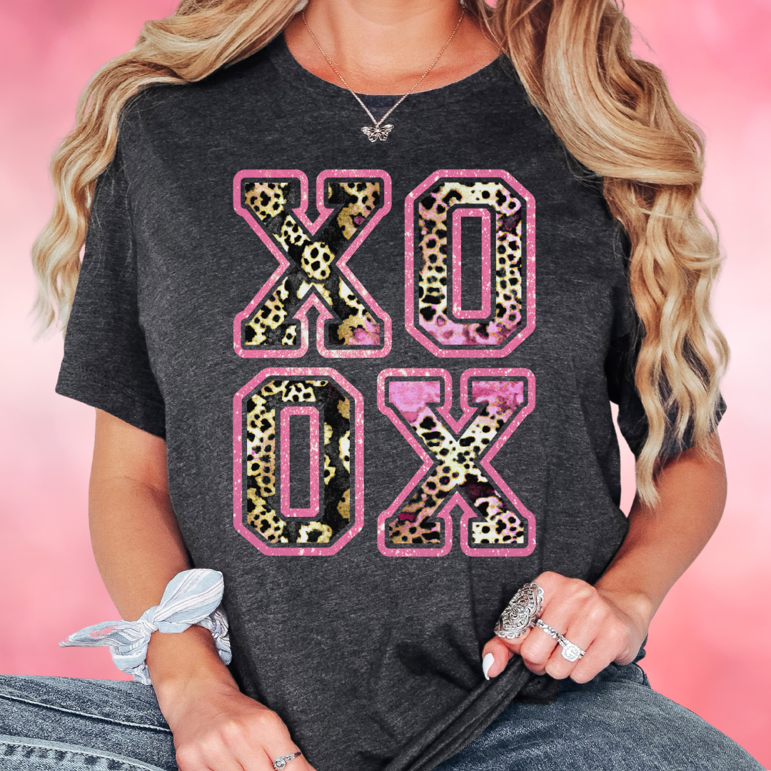 XOXO Leopard Print Tee