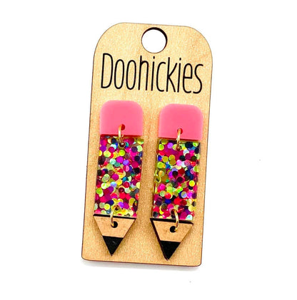 2" Pencil Acrylic Dangles