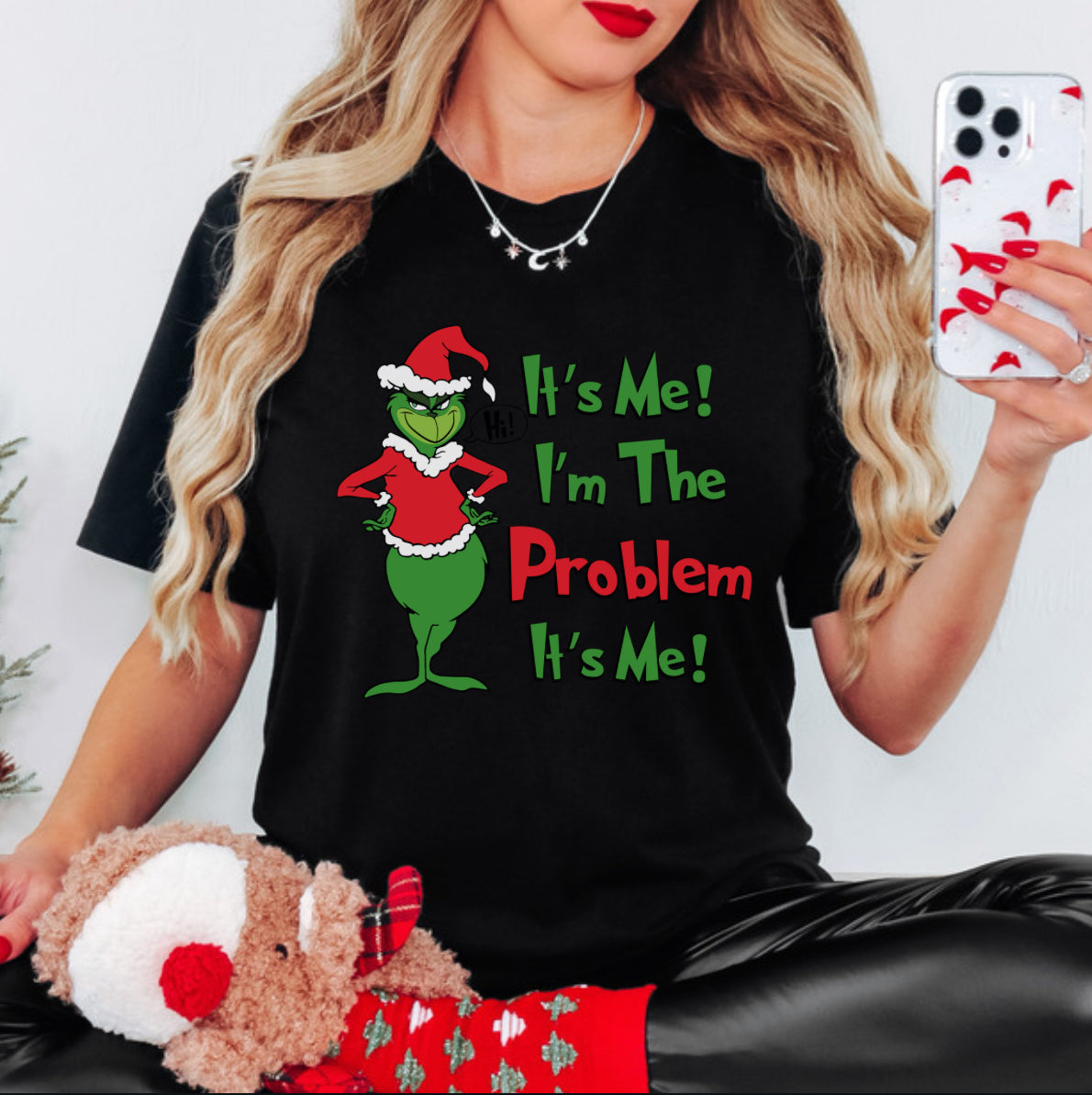 Grinch-Red "It's Me, I'm the Problem" Shirt