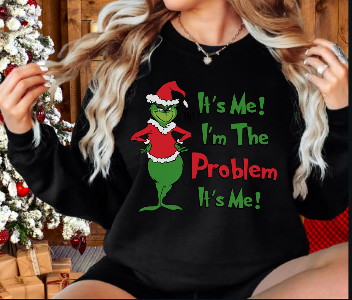 Grinch-Red "It's Me, I'm the Problem" Shirt