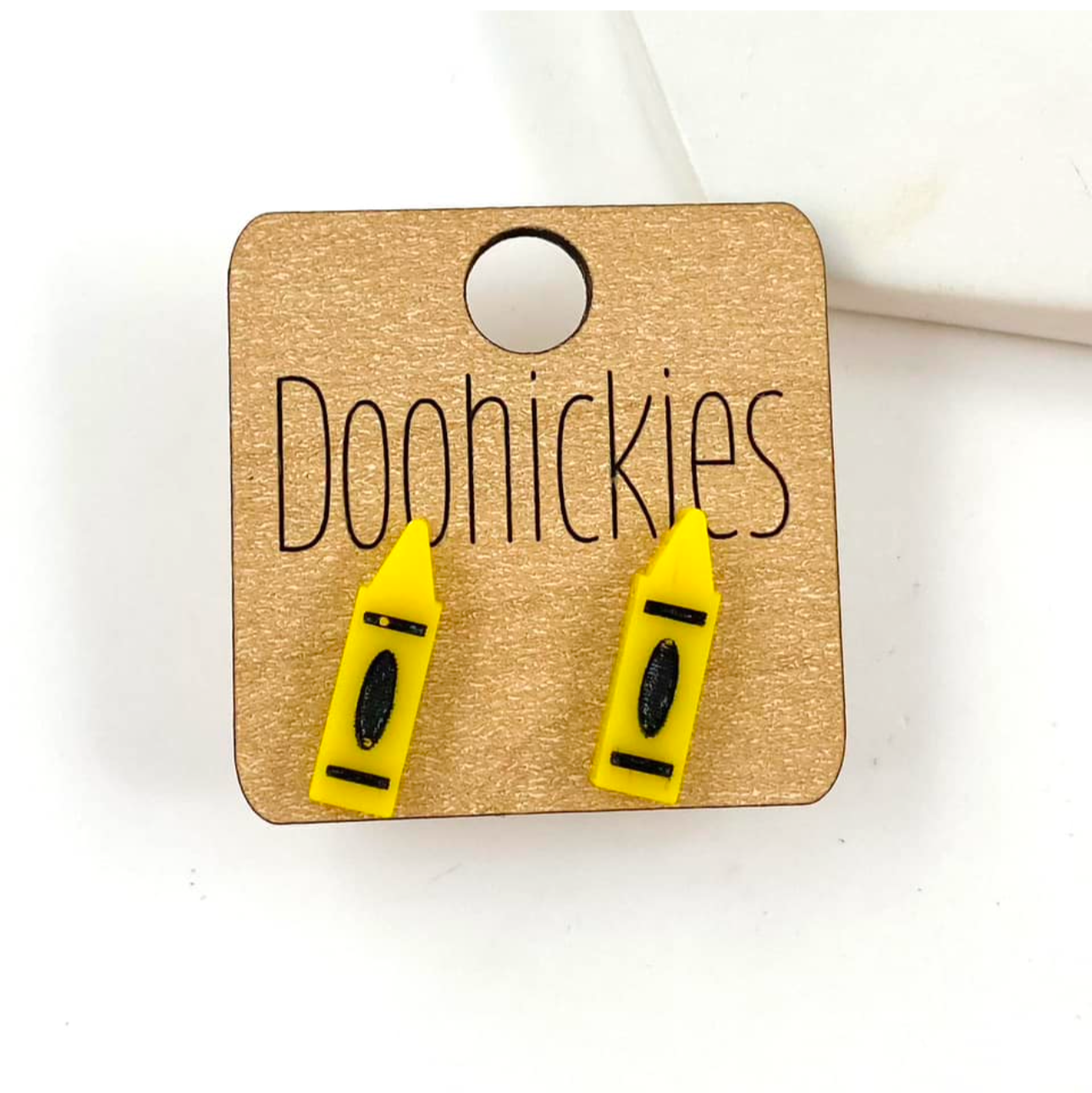 Crayon Acrylic Studs - Back to School Teacher Earring