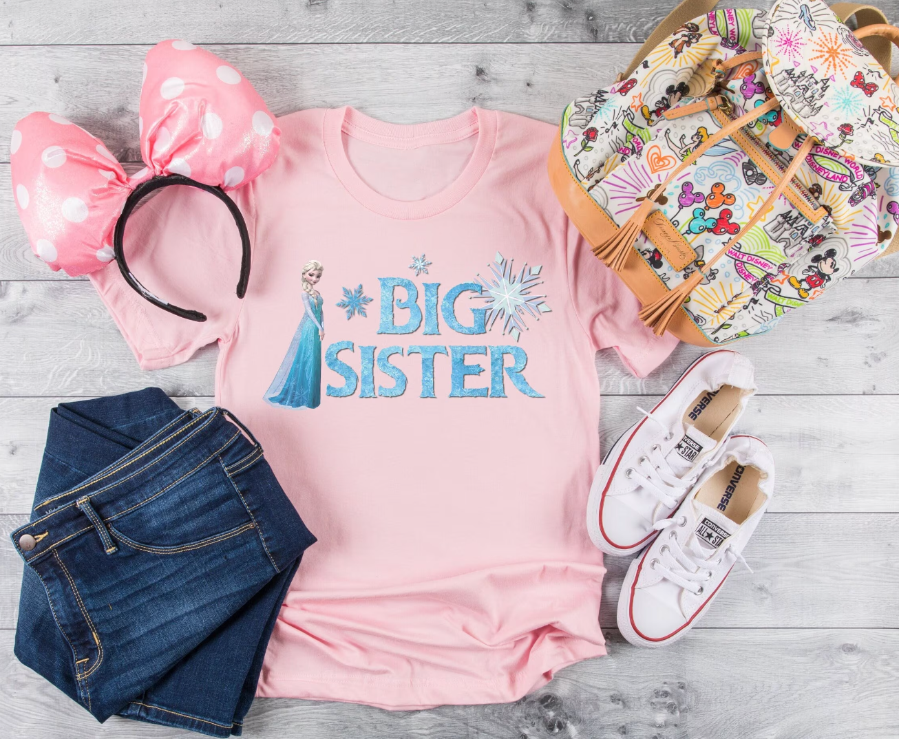 Matching Frozen Sisters- Big Sister Little SisterSibling Shirts